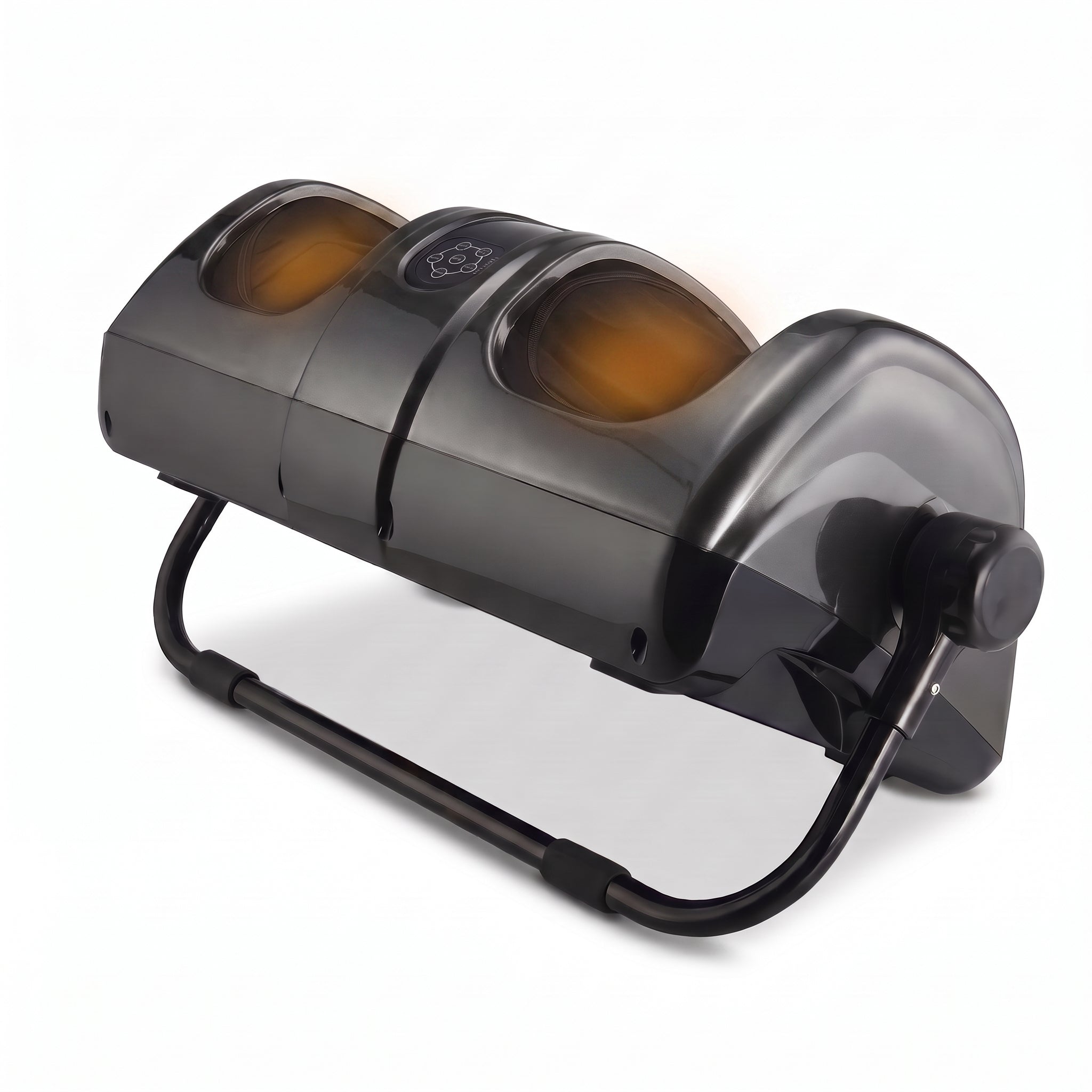 The Velto Shiatsu Foot and Calf Massager angled on its support bracket